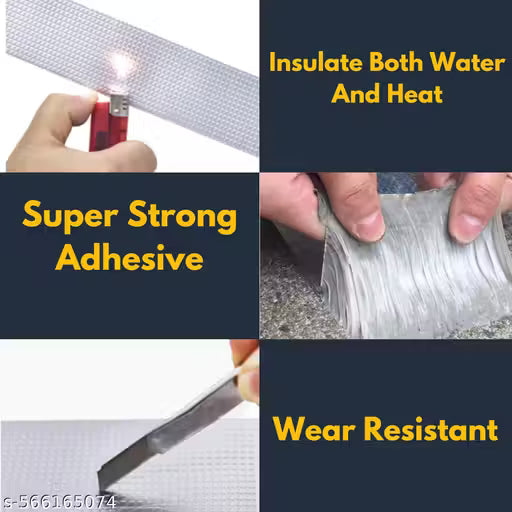 (Pack of 1) 4 Inch Leakage Repair Waterproof Tape for Pipe Leakage Water Leakage Solution Aluminium Foil Tape Waterproof Adhesive Tape, Surface Crack, Outdoor Roof Repair Tape