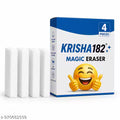 krisha182 Magic Eraser | Pack of 4 | No Scratch Multi-Surface Cleaning Sponge | Removes 100+ Tough Stains | Just Add Water | Walls, Kitchen, Bathroom, Shoes & Switch Board